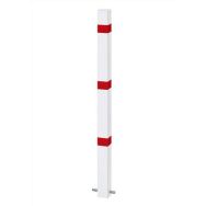 Poteau acier laqué 70x70 mm Blanc rouge - Croso