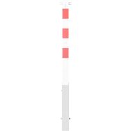 Poteau amovible serrure profilée réfléchissant - 2 anneaux