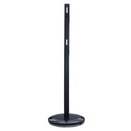 Poteau de balisage acier noir à chaine avec base