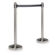 Poteau de délimitation à corde extensible Gris