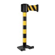 Poteau extérieur Noir/jaune à sangle 10mx10cm - Noir/Jaune