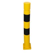 Poteau flexible à platine Ø100mm - 800mm - Noir/jaune