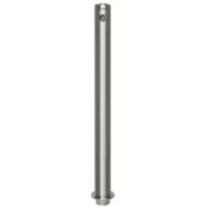 Poteau inox D76 mm tête bombée amovible ''easy twist''