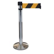 Poteau intérieur chromé à sangle 4mx10cm - Viso