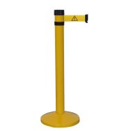 Poteau intérieur jaune à sangle 4m jaune logo danger - Viso