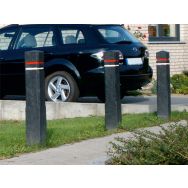 Poteau matière recyclée carré sans borne de fraisage - 140mm