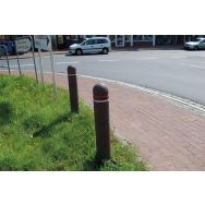 Poteau matière recyclée tête demi-sphère borne fraisage - Schake