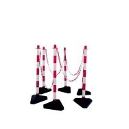 Poteau pied plastique triangulaire rempli de béton-Lot de 6-Schake