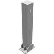 Poteau rabattable avec serrure profilée à pistons