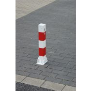 Poteau rabattable serrure profilée à pistons anneau