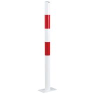 Poteau rond en acier - Sur platine - Hauteur 1 m - Sans oeillet - Crash Stop