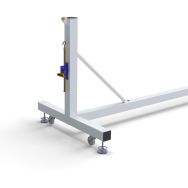 Poteaux de tennis mobiles en galva plastifié blanc l'ensemble