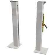 Poteaux en acier carré 100 sur platine