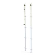 Poteaux volley rail mural classe C - acier - cabestan