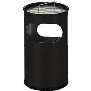 Poubelle-cendrier avec ouverture Manutan - 30L - Noir