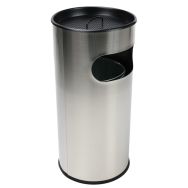 Poubelle-cendrier avec ouverture Manutan - 50L - Inox 304