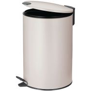Poubelle 12l mats 38cm métal beige