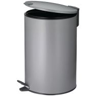 Poubelle 12l mats 38cm métal gris clair