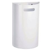 Poubelle 1/2 ronde 40l - blanc signalisation 9016-Rossignol Pro
