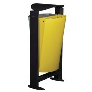Poubelle 2x60l Arkea metal - autres déchets/plast et metal - gris7033/jaune1021