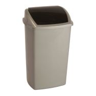 Poubelle 50L gris/noir