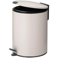 Poubelle 5l mats 27cm métal beige