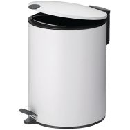 Poubelle 5l mats 27cm métal blanc