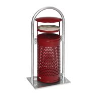 Poubelle 65 L à lyre RB002 - rouge pourpre