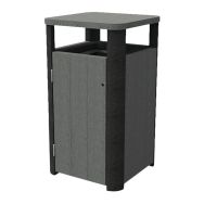 Poubelle CURVE 150 L porte sac plastique recyclé - Espace Urbain