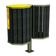 Poubelle Chardonnay 100 L double flux Urbecollect - Ipra/alu salvia