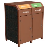 Poubelle Chardonnay bio déchets/verre - Ipra/alu - Urbemob