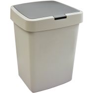 Poubelle Delta couvercle à clapet Gris 10L