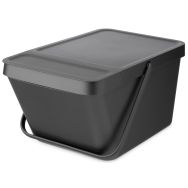 Poubelle Empilable Sort & Go 20 L, Brabantia, Gris