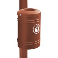 Poubelle Esterel 40 L à fixer sur poteau Ø 7.6 cm - Procity