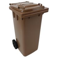 Poubelle Full Color - 120 L - Marron - Manutan