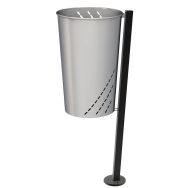 Poubelle Minimus 60 L acier alu 9006 / noir