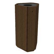 Poubelle Parc Hexagonale plastique recyclé - Espace Urbain