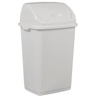 Poubelle Plastique à couvercle Basculant Clap - 50L Blanc