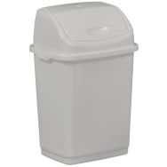 Poubelle Plastique à couvercle Basculant Clap - 5L Blanc