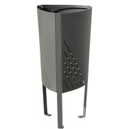 Poubelle Roma - 77 L acier noir