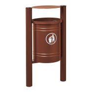 Poubelle Saintonge 40 L avec seau pommeau inox brossé - Procity