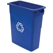 Poubelle Slim Jim® Rubbermaid pour Tri Sélectif - 87 L Bleu