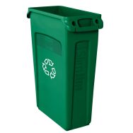 Poubelle Slim Jim® Rubbermaid pour Tri Sélectif - 87 L Vert