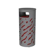 Poubelle Venise 80 L couvercle réhaussé seau peint galva - Procity
