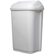 Poubelle à couvercle basculant - 10L - Blanc - Probbax