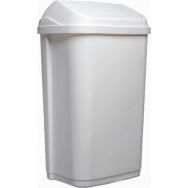 Poubelle à couvercle basculant - 25L - Blanc - Probbax