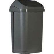 Poubelle à couvercle basculant - 25L - Gris - Manutan Expert
