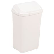 Poubelle à couvercle basculant - 50L - Blanc - Probbax