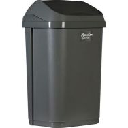 Poubelle à couvercle basculant 50L - Gris