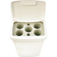 Poubelle à gobelets - 5 trous - 50L